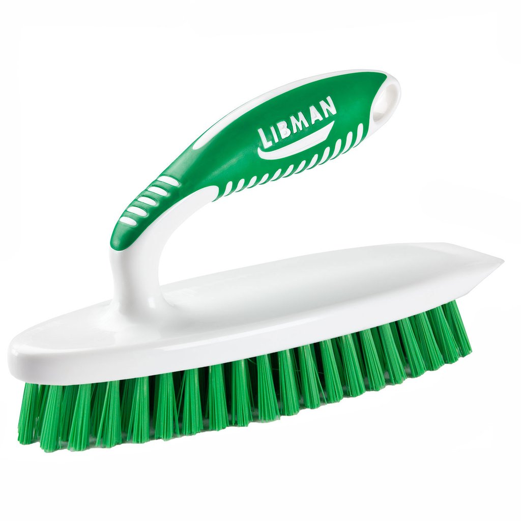 Iron Handle Scrub Brush (White)