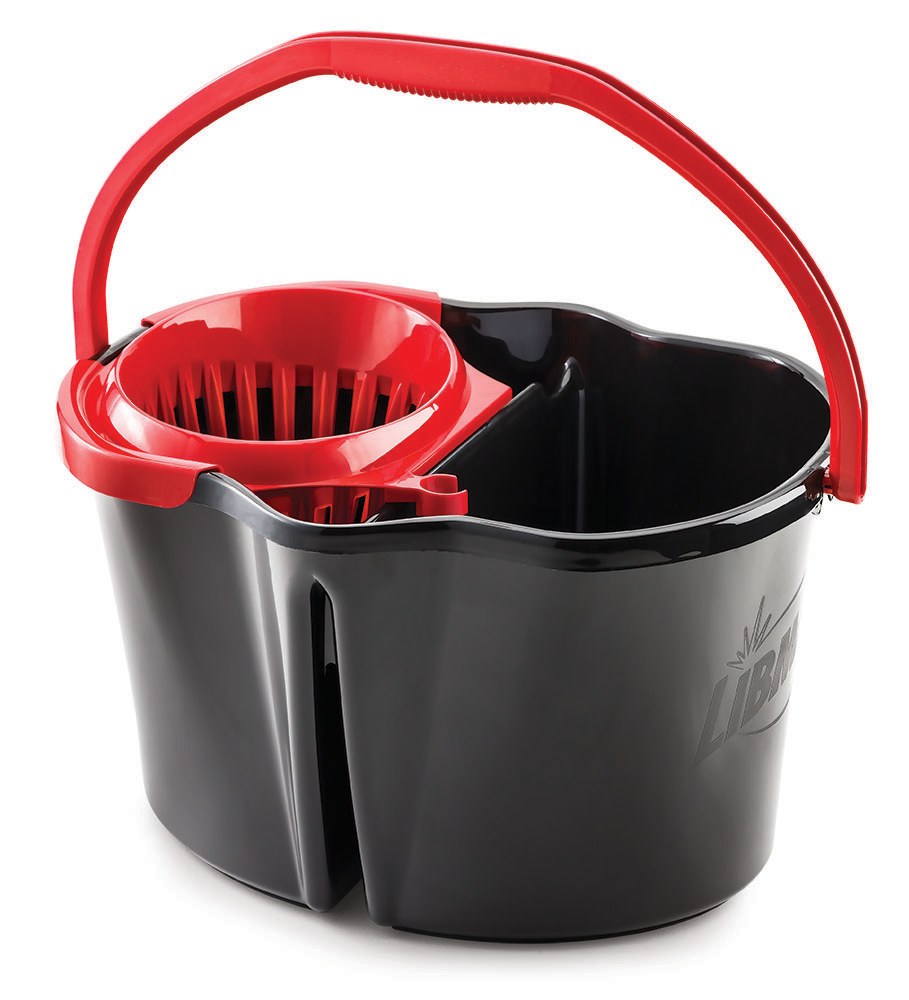 4 Gallon Clean & Rinse Bucket & Wringer (Black)
