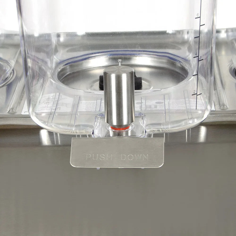 Crathco D35-4 Classic Bubbler Series Triple 5 Gallon Bowl High Impact Plastic Refrigerated Beverage Dispenser