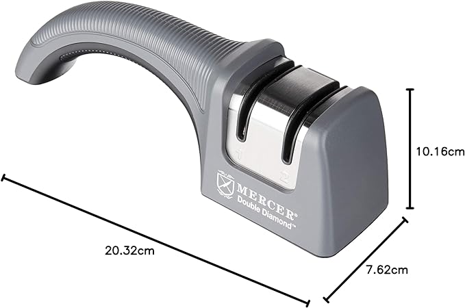 Mercer Culinary M10200 Double Diamond Manual Knife Sharpener, Gray