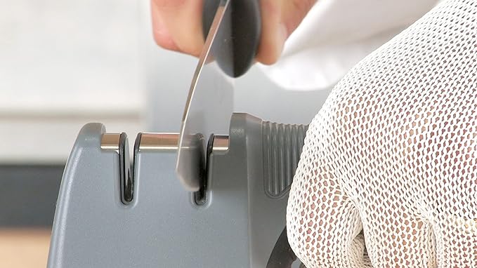 Mercer Culinary M10200 Double Diamond Manual Knife Sharpener, Gray