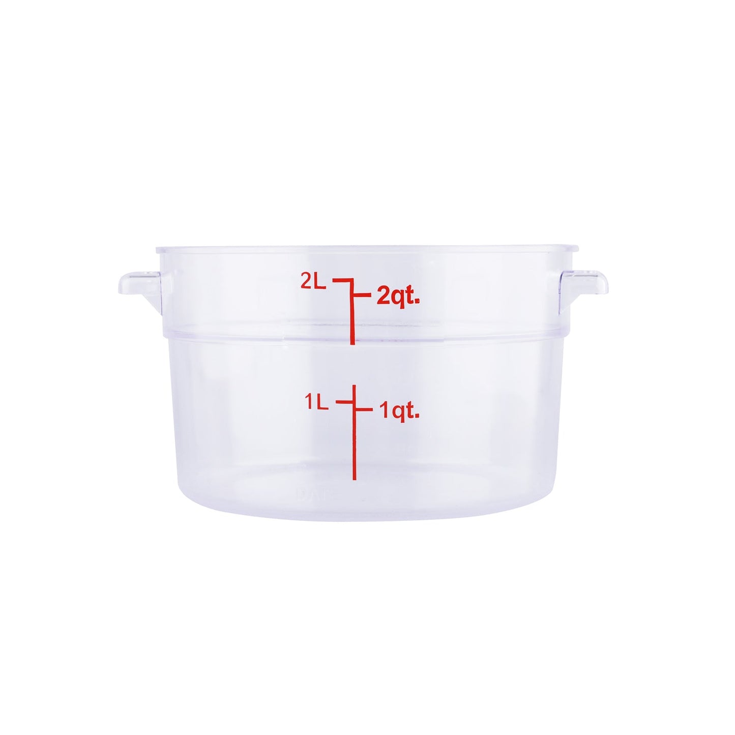 Food Storage Container Round PC Clear 2QT