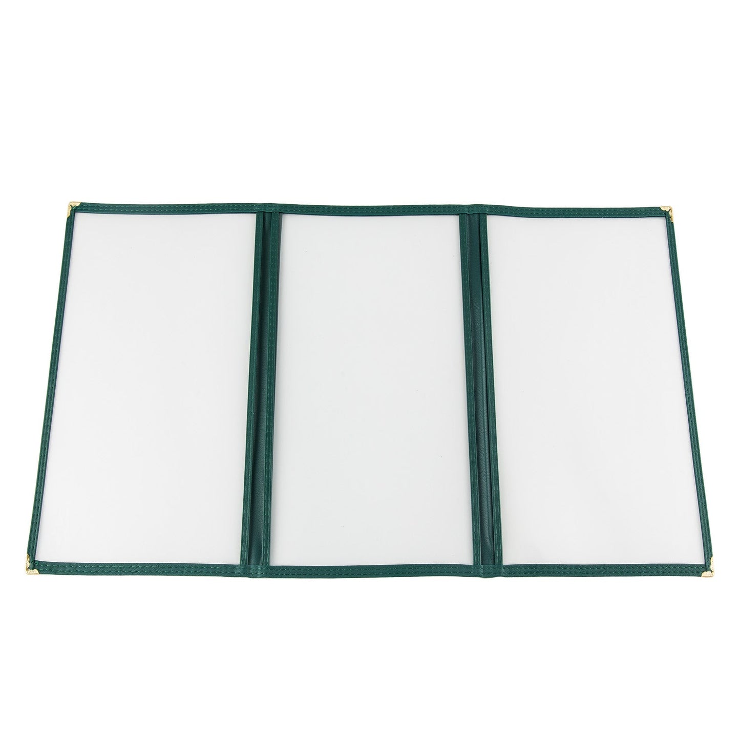 Menu Cover 3-Pocket Green 8-1/2x11"