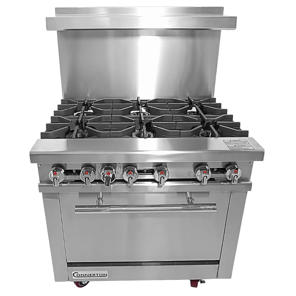 CM36-6 36" Gas Restaurant Range, (1) Standard Oven, (6) Open Burners Made in USA