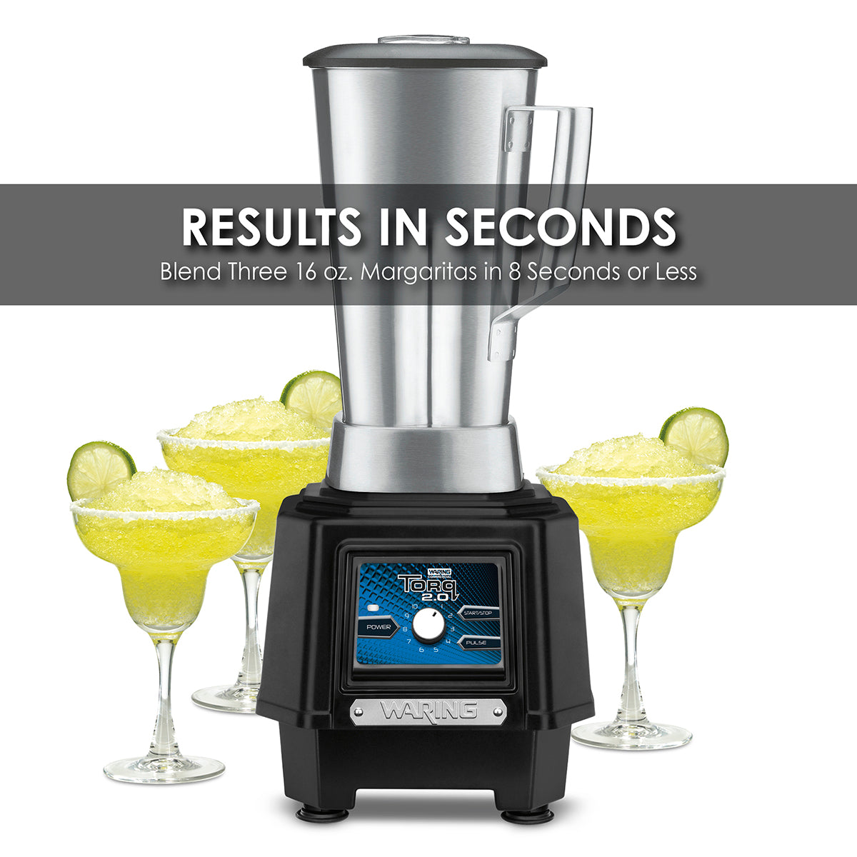 Waring TORQ – 2.0 2 HP BLENDER WITH ELECTRONIC TOUCHPAD, VARIABLE SPEED CONTROL DIAL AND 64 OZ. STAINLESS STEEL JAR Model: TBB175S6