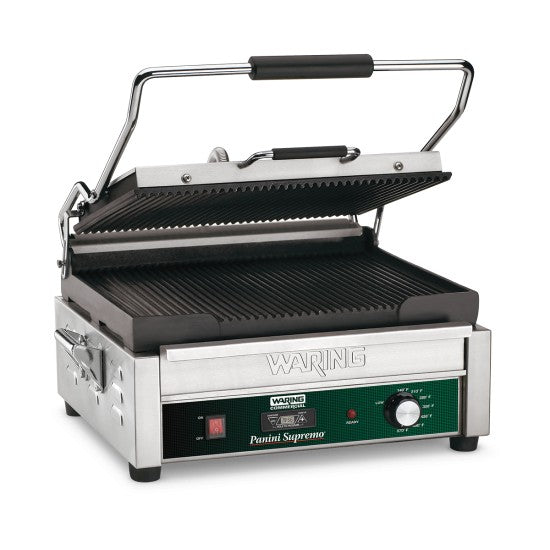 Waring LARGE ITALIAN-STYLE PANINI GRILL WITH TIMER - 120V Model: WPG250T