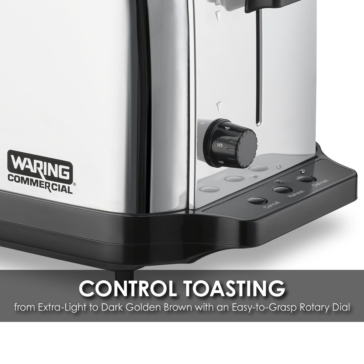 Waring LIGHT-DUTY 4-SLICE 2-SLOT TOASTER Model: WCT704