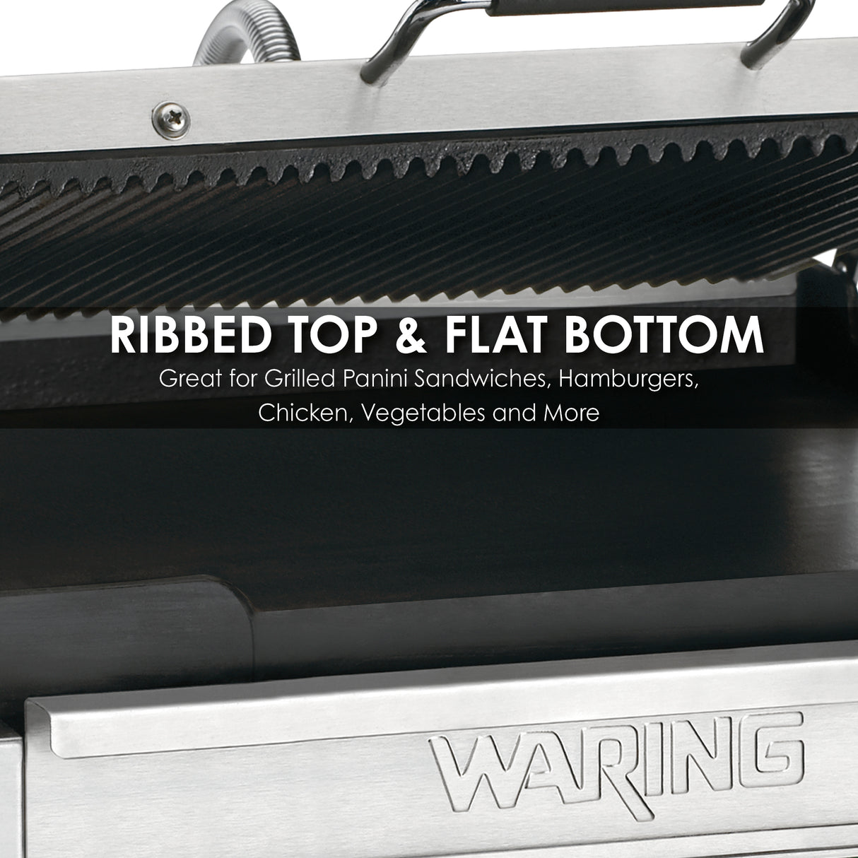 Waring LARGE ITALIAN-STYLE PANINI GRILL WITH TIMER - 120V Model: WDG250T