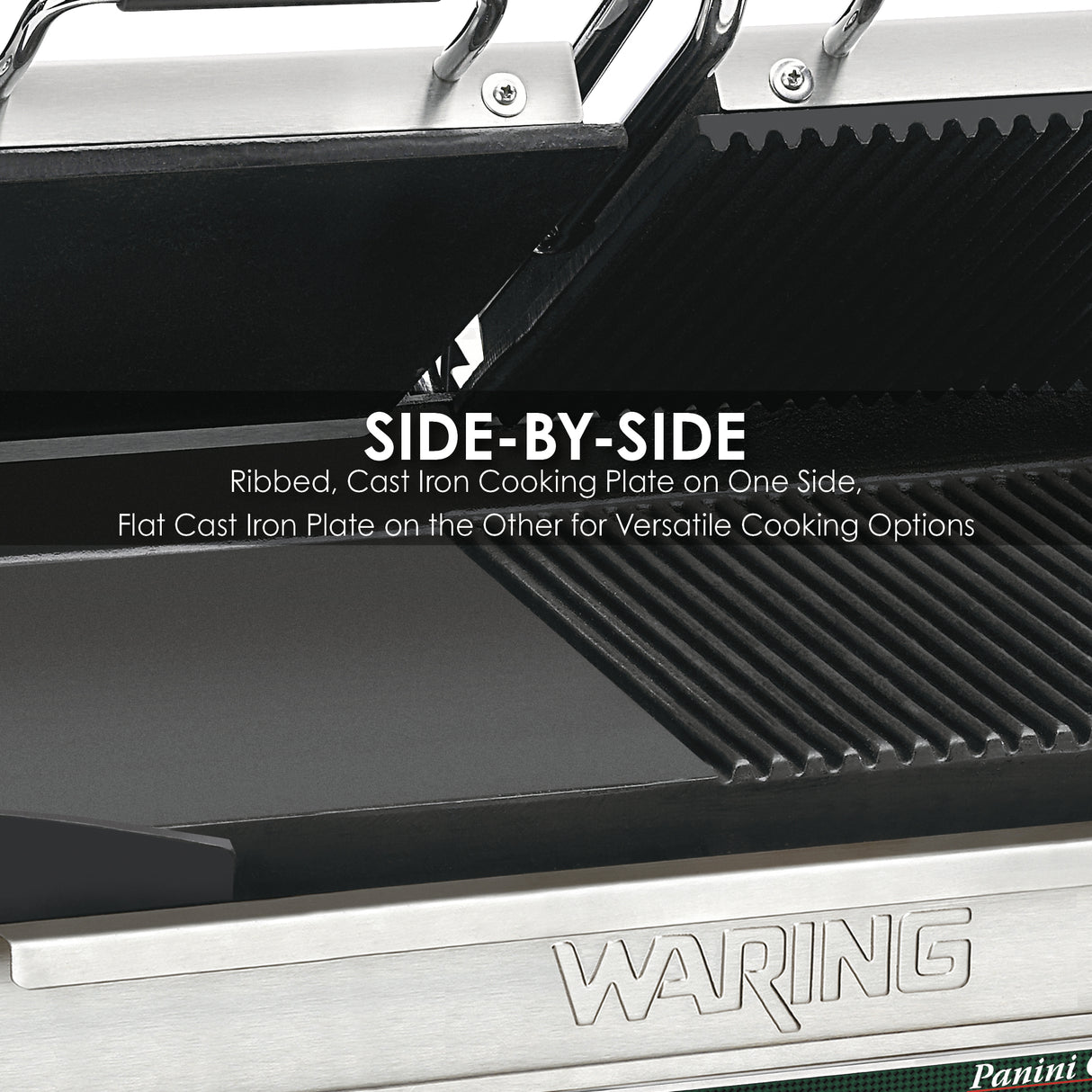 Waring DOUBLE ITALIAN-STYLE PANINI/FLAT GRILL – 240V Model: WDG300