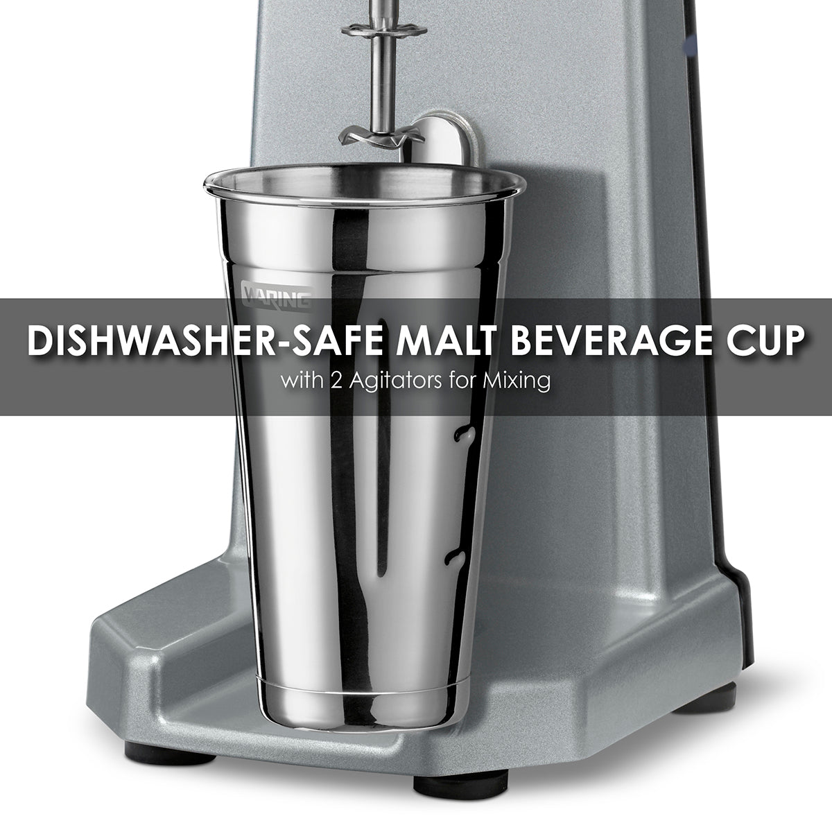 Waring HEAVY-DUTY SINGLE-SPINDLE DRINK MIXER WITH TIMER Model: WDM120TX
