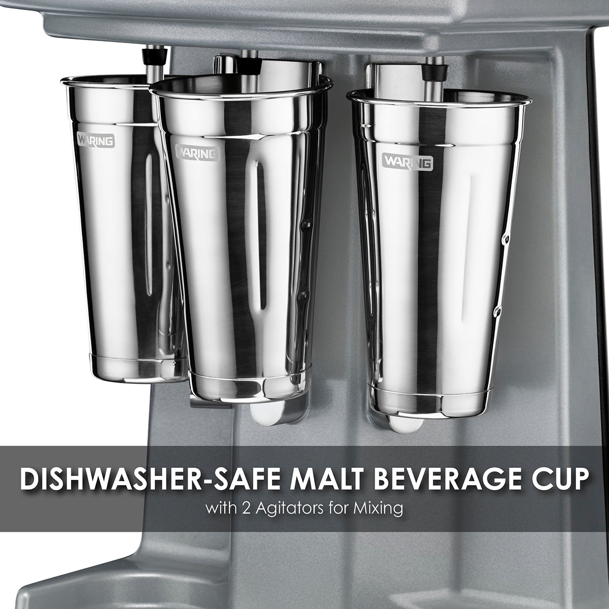 Waring HEAVY-DUTY TRIPLE-SPINDLE DRINK MIXER WITH TIMER Model: WDM360TX