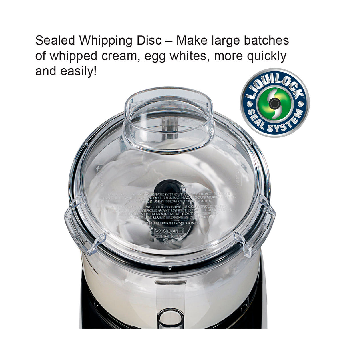 Waring 2.5 QT. BOWL CUTTER MIXER WITH FLAT LID AND LIQUILOCK® SEAL SYSTEM Model: WFP11SW