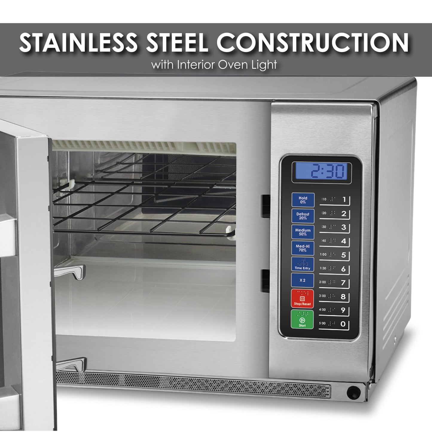 Waring HEAVY-DUTY 1.2 CUBIC FOOT MICROWAVE OVEN Model: WMO120