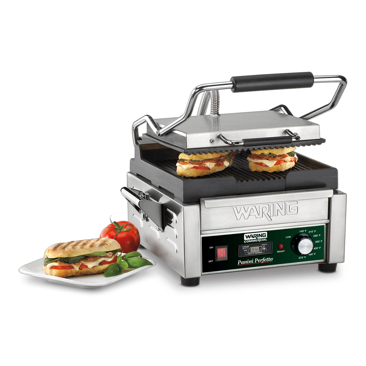 Waring COMPACT ITALIAN-STYLE PANINI GRILL WITH TIMER – 120V Model: WPG150T
