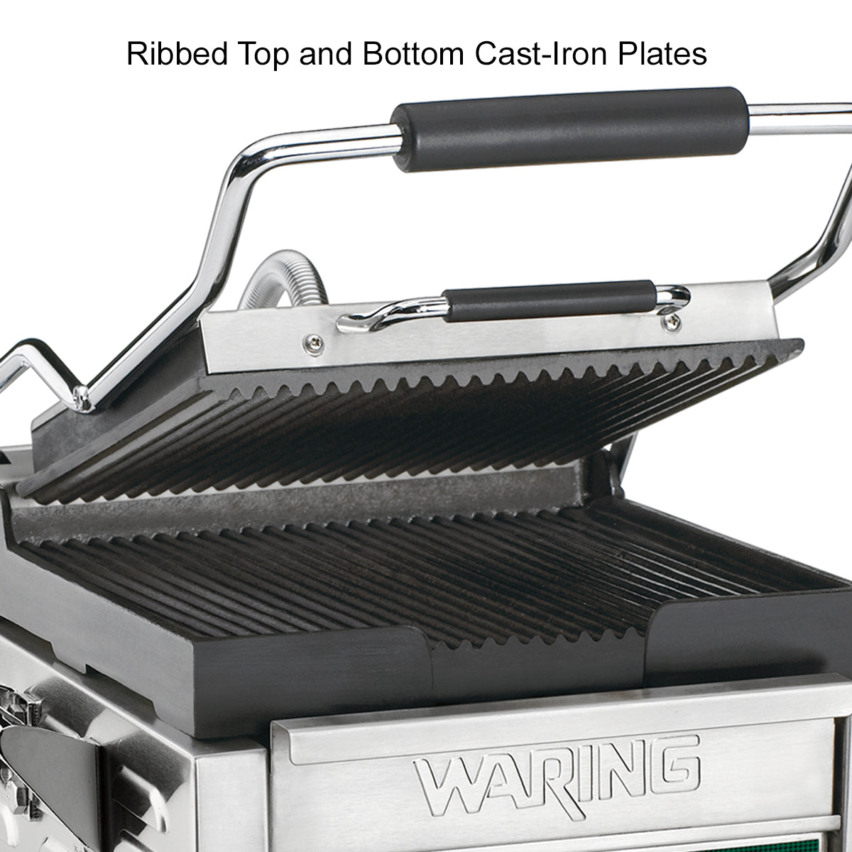 Waring COMPACT ITALIAN-STYLE PANINI GRILL WITH TIMER - 208V Model: WPG150TB