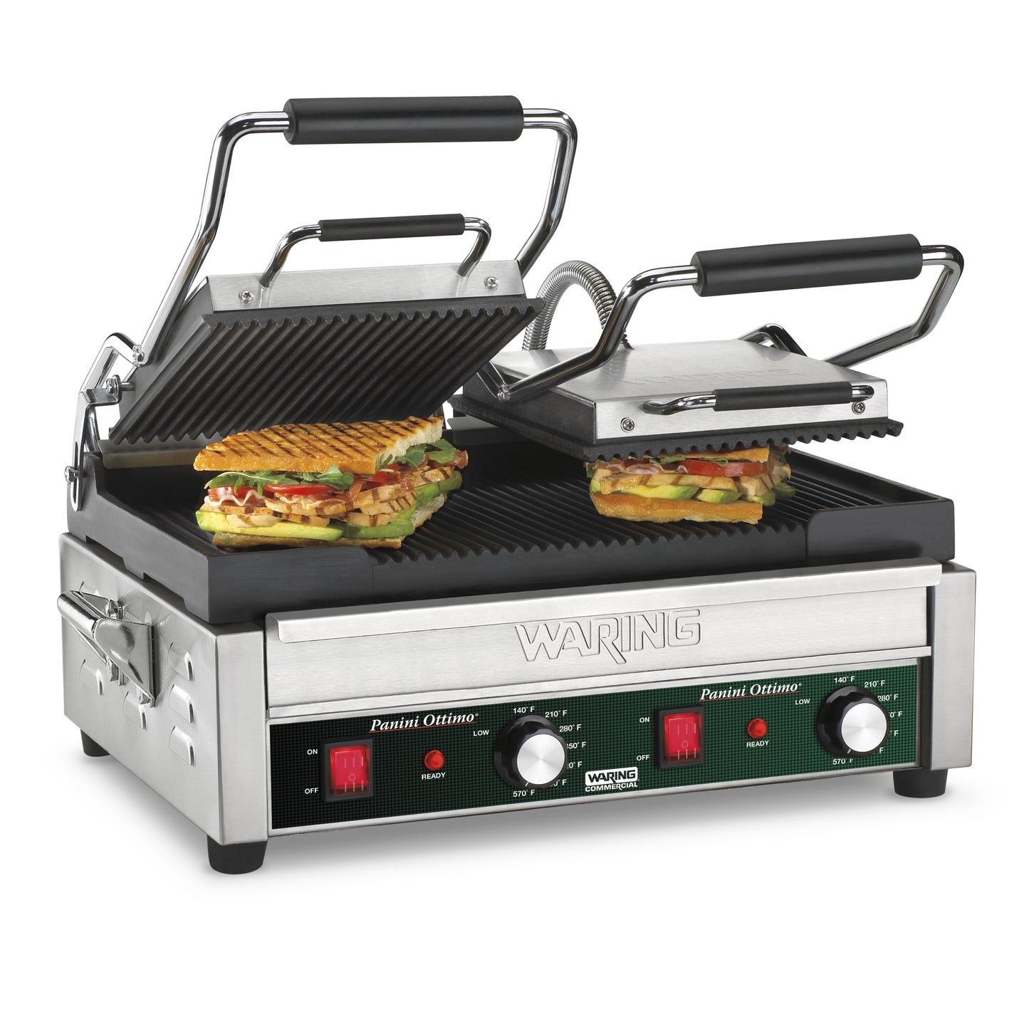 Waring DOUBLE ITALIAN-STYLE PANINI SUPREMO® GRILL – 240V Model: WPG300