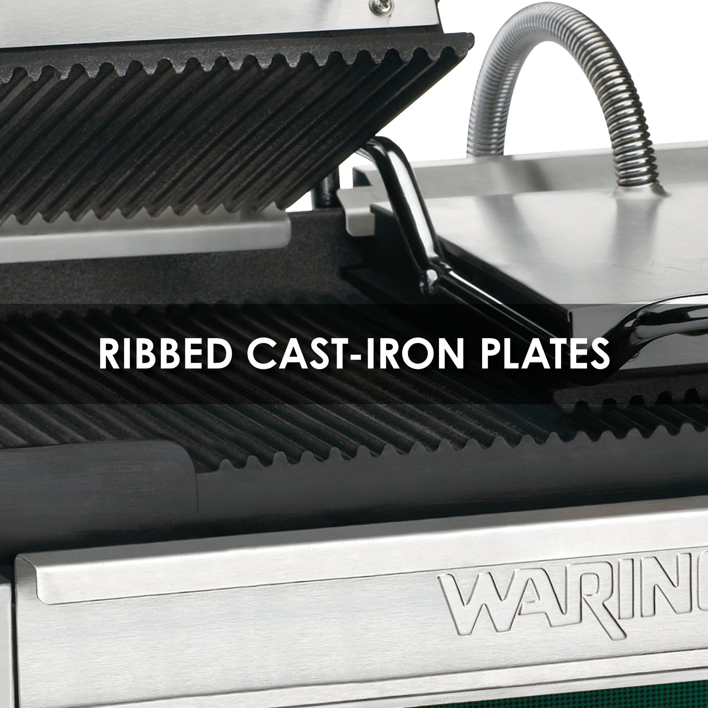 Waring DOUBLE ITALIAN-STYLE PANINI GRILL WITH TIMER - 240V Model: WPG300T