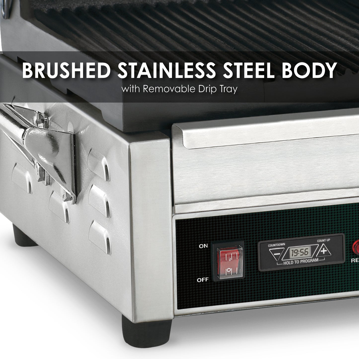 Waring DOUBLE ITALIAN-STYLE PANINI GRILL WITH TIMER - 240V Model: WPG300T