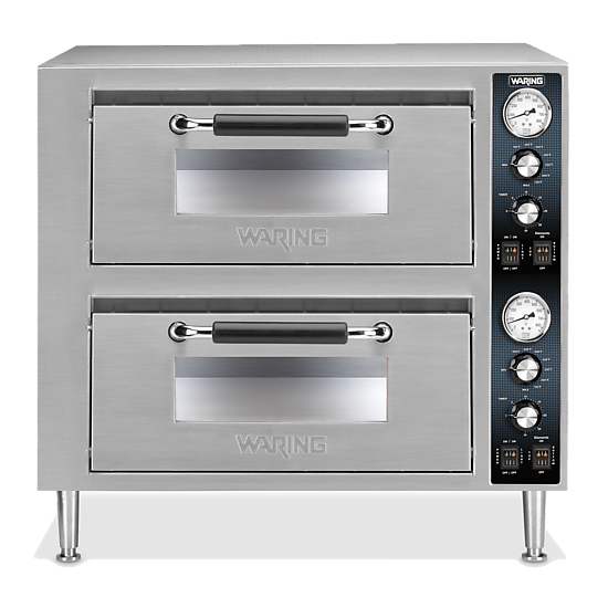 Waring HEAVY-DUTY DOUBLE-DECK PIZZA OVEN - DUAL CHAMBER Model: WPO750