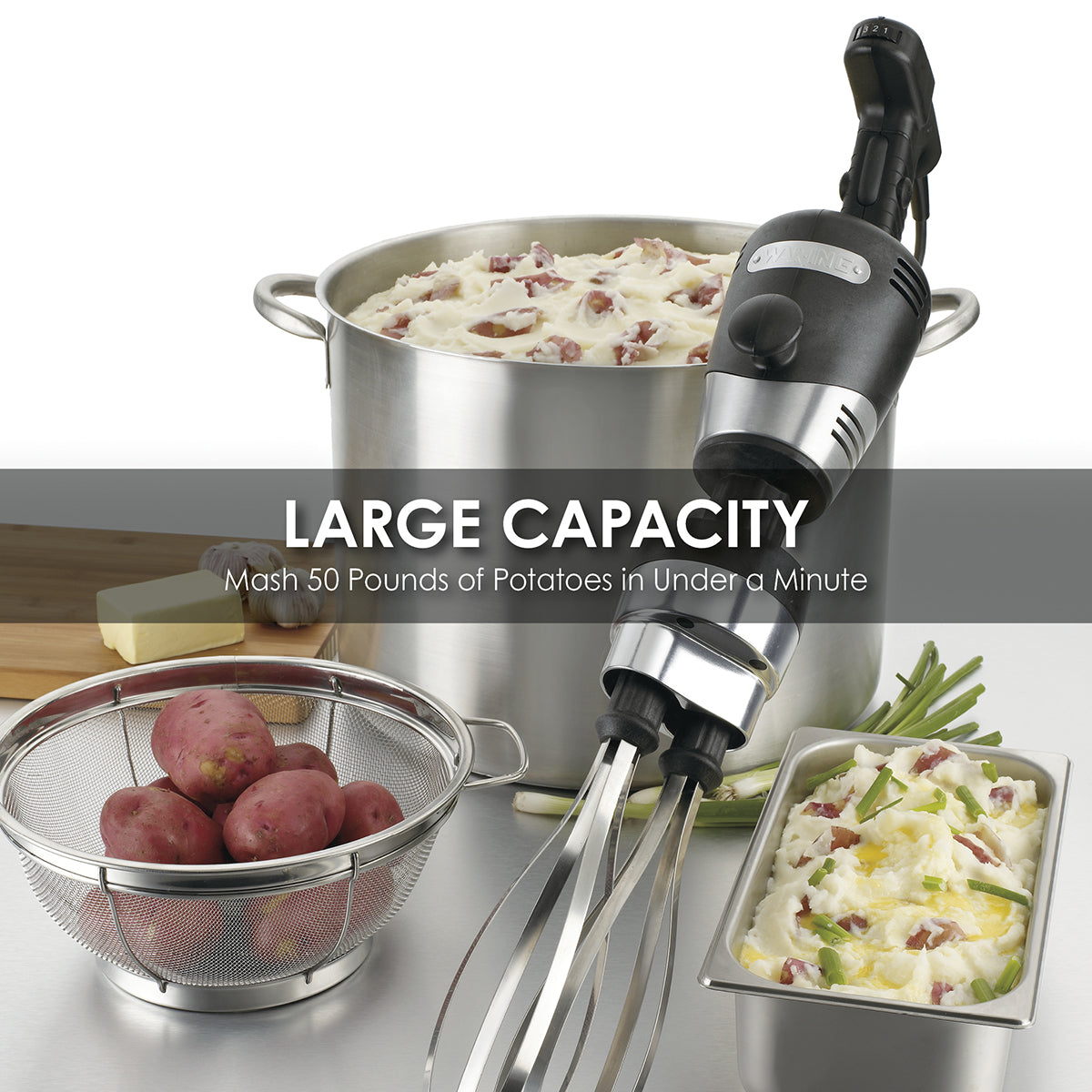 Waring HEAVY-DUTY BIG STIK® POWER PACK WITH 10" WHISK ATTACHMENT Model: WSBPPWA