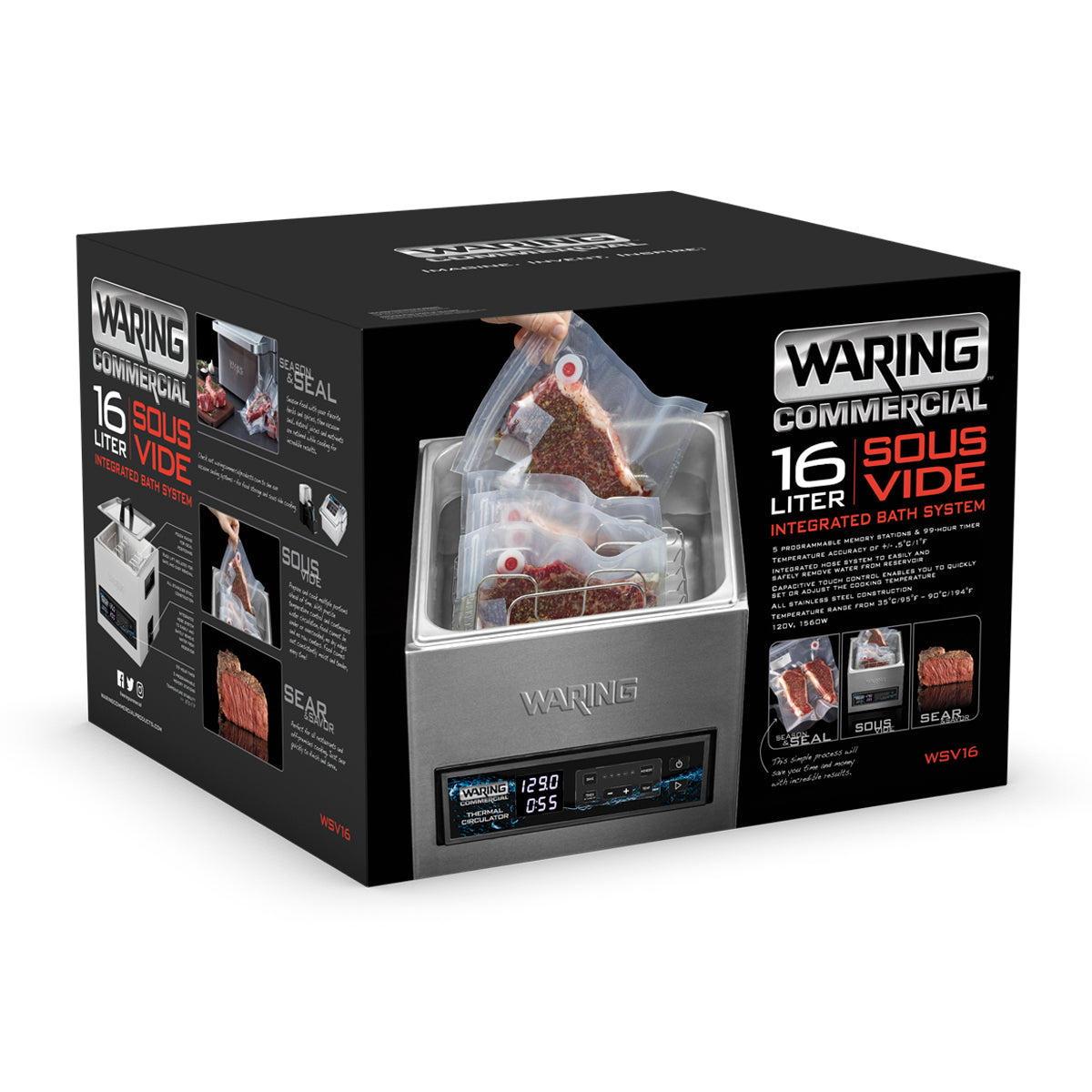 Waring 16L THERMAL CIRCULATOR INTEGRATED WATER BATH Model: WSV16