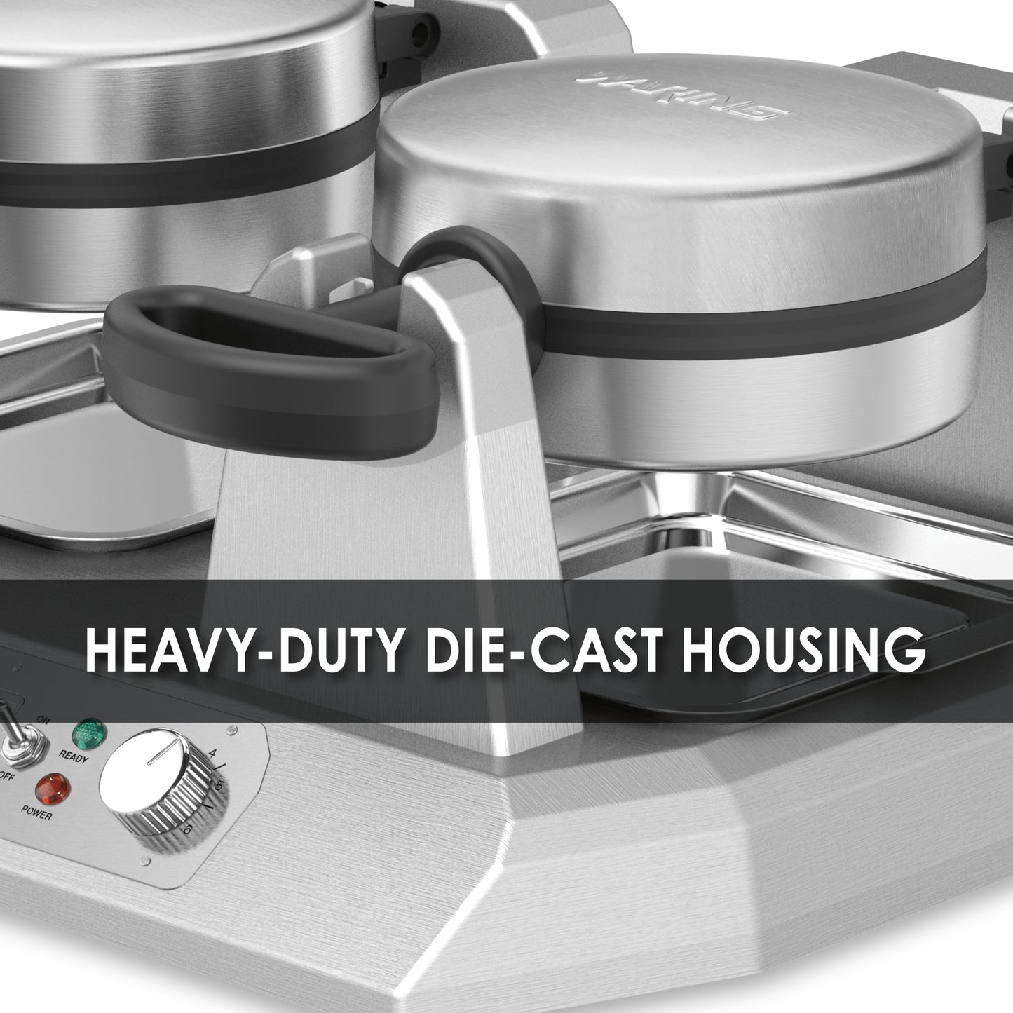 Waring SIDE-BY-SIDE SINGLE BELGIAN WAFFLE MAKER – 120V 2400W Model: WW250X2