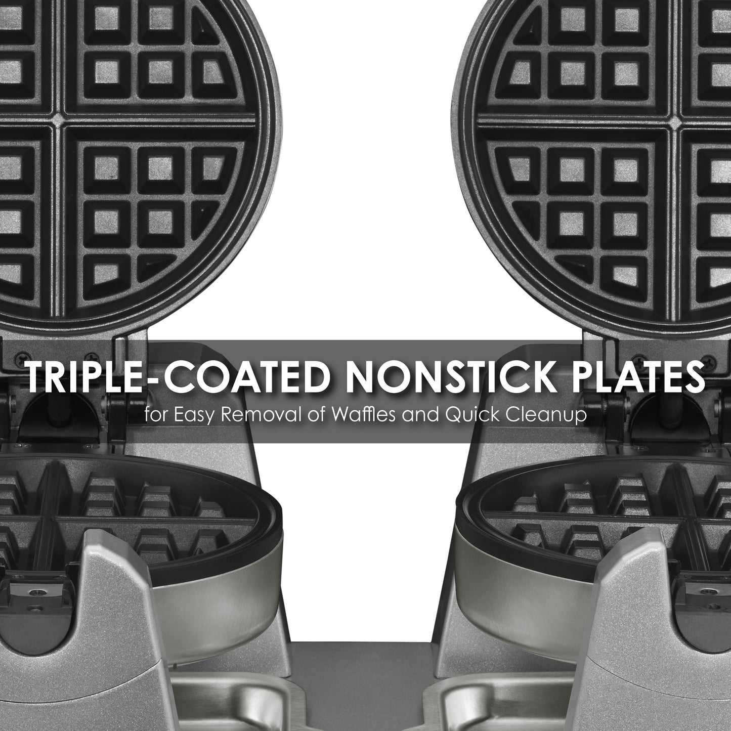 Waring SIDE-BY-SIDE SINGLE BELGIAN WAFFLE MAKER – 120V 2400W Model: WW250X2