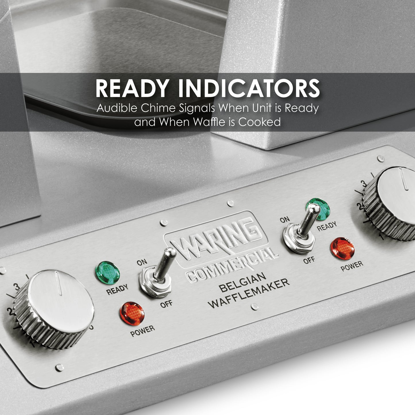 Waring SIDE-BY-SIDE SINGLE BELGIAN WAFFLE MAKER – 120V 2400W Model: WW250X2