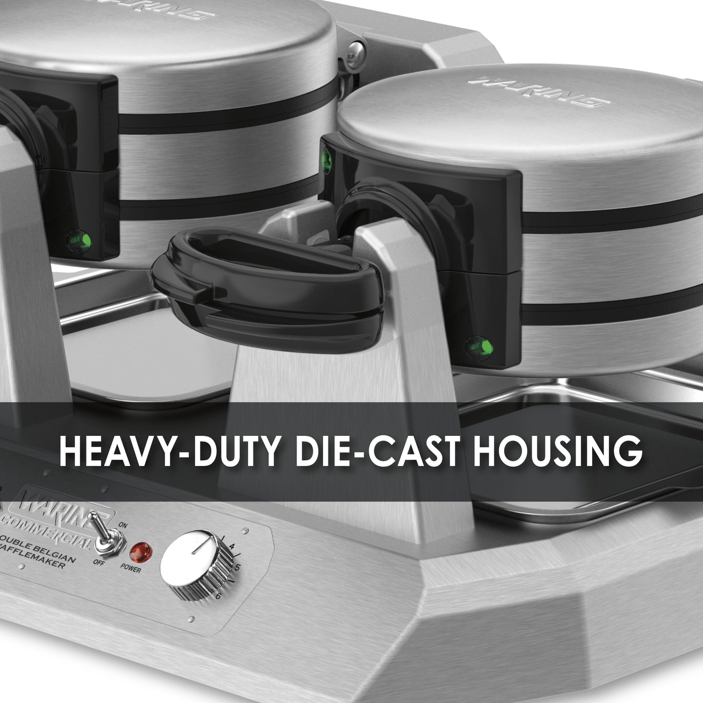 Waring SIDE-BY-SIDE DOUBLE BELGIAN WAFFLE MAKER Model: WW300BX