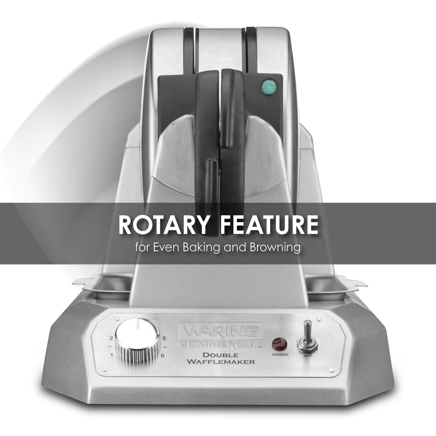 Waring DOUBLE CLASSIC WAFFLE MAKER – 120V 1300W Model: WWD200