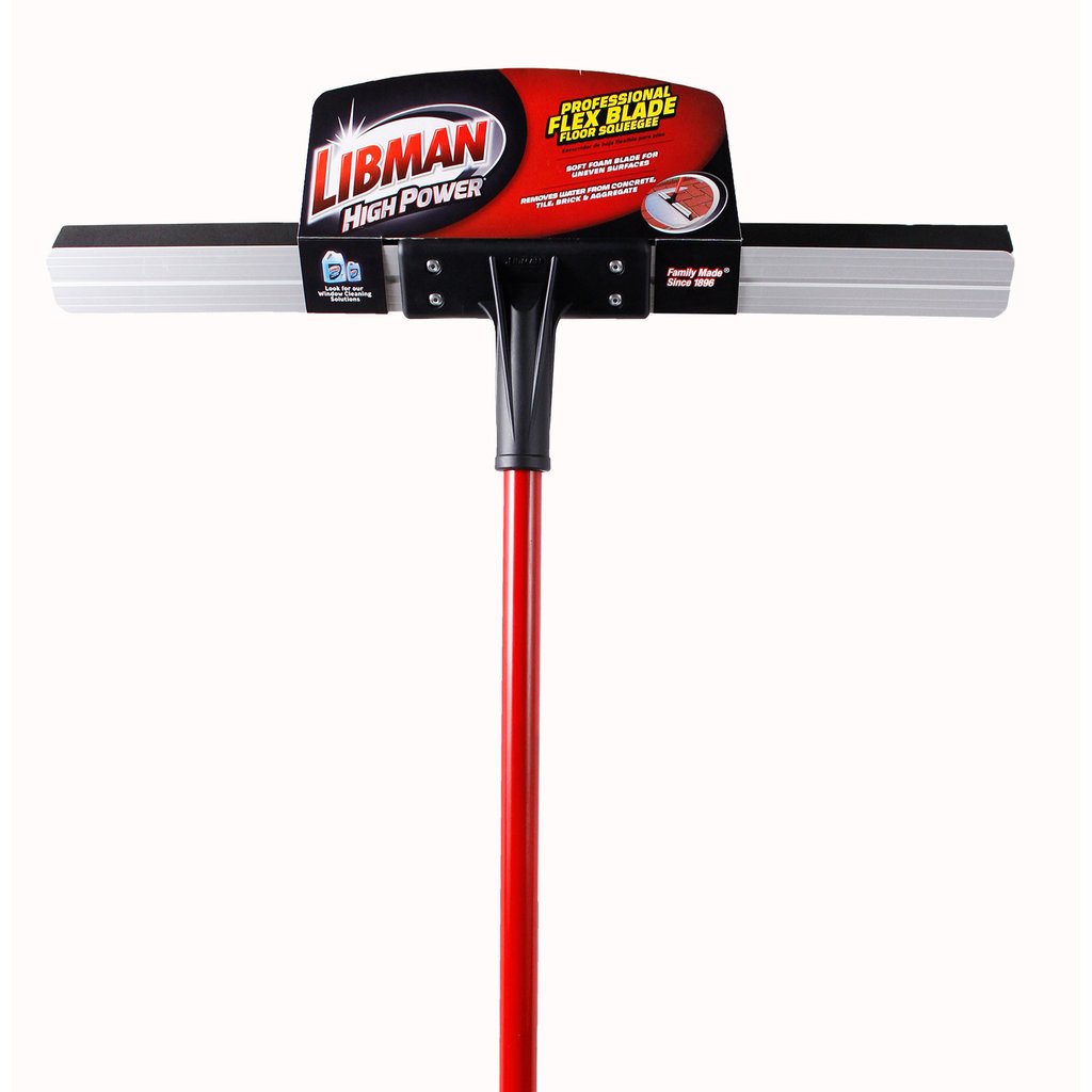 24" Flex Blade Floor Squeegee With Handle