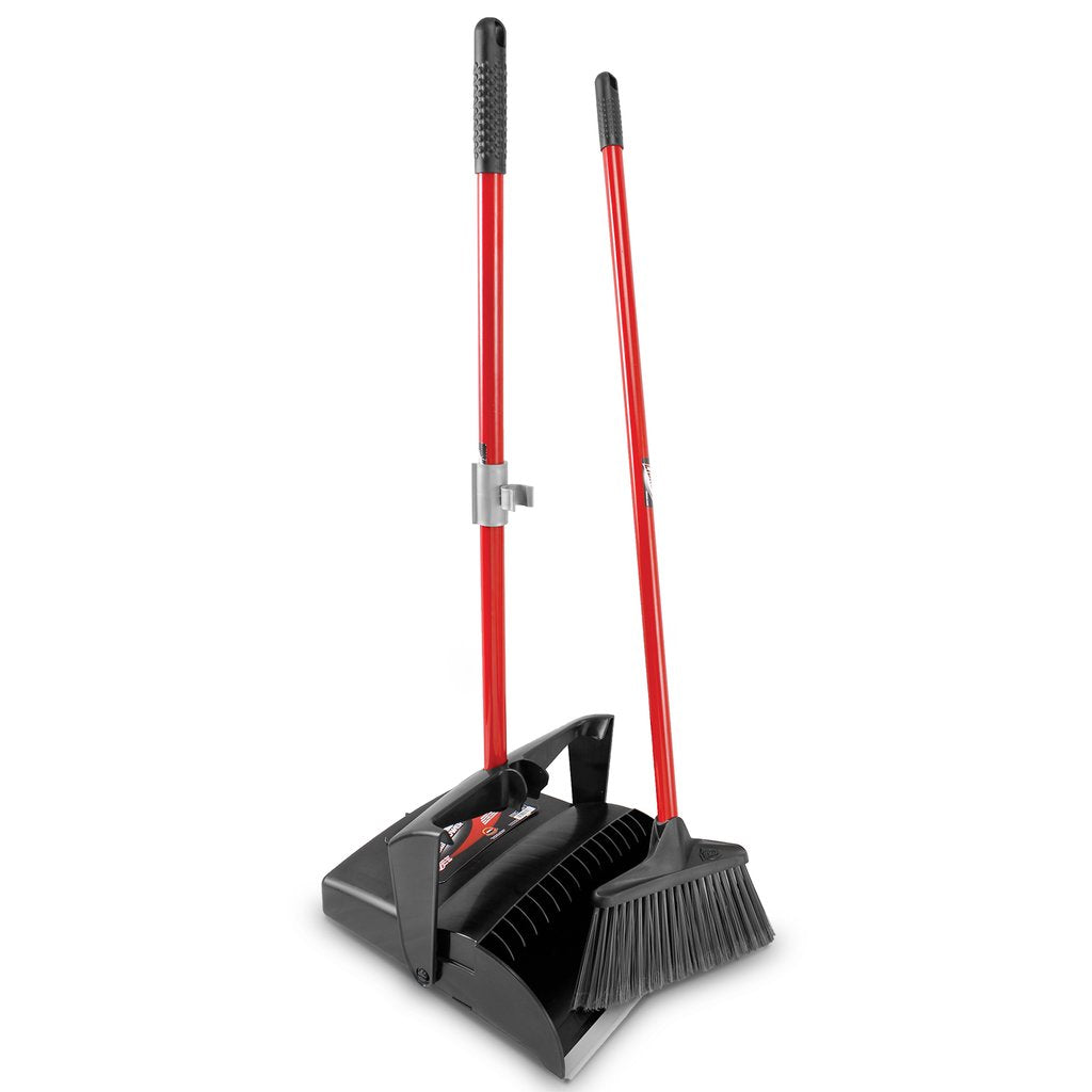 Premium Lobby Broom & Dust Pan Set (Open Lid)