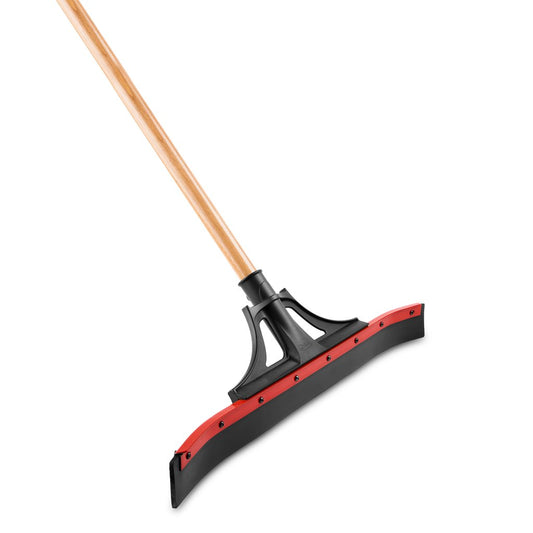 24" Curved & Braced Floor Squeegee With Handle