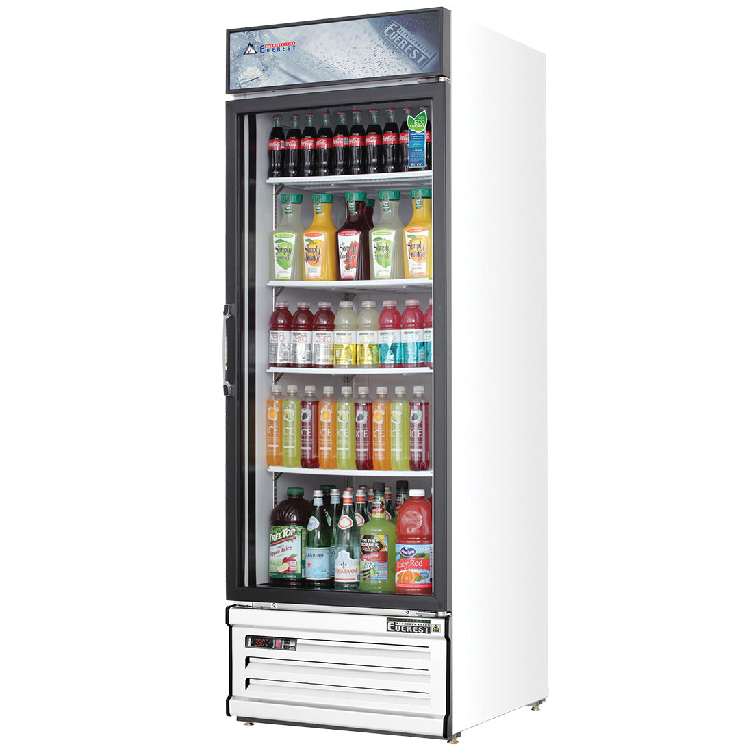 Everest 1 Door Refrigerator Merchandiser, 10 cu ft Model EMGR10