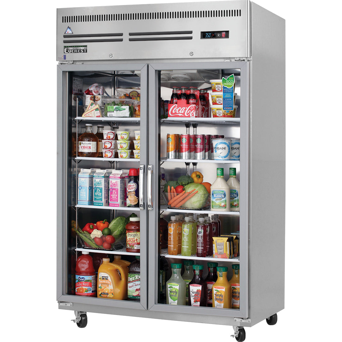 Everest 2 Glass Door (Swing) Refrigerator, 49 3/4" Model ESGR2