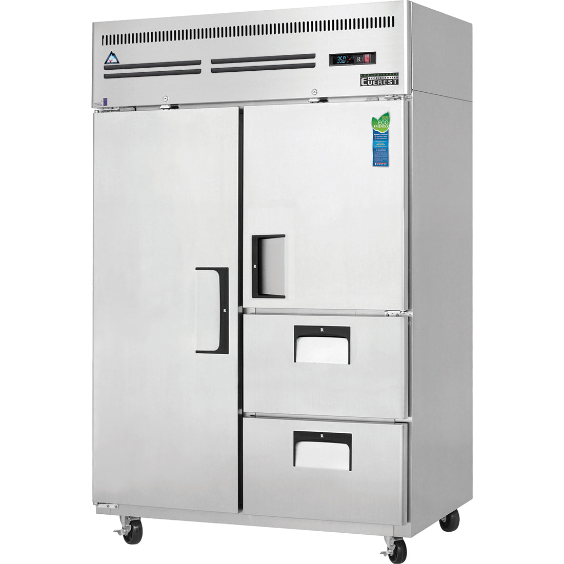 Everest 2 Section - 1 Full Dr (LFT), 1 Half Dr (RT; Top) & 2 Drawer (RT; Bottom) Refrigerator, 49 3/4" Model ESR2D2