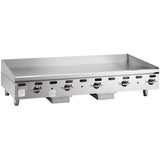 Wolf AGM72-NAT Natural Gas 72" Countertop Griddle with (6) Burners - 162,000 BTU