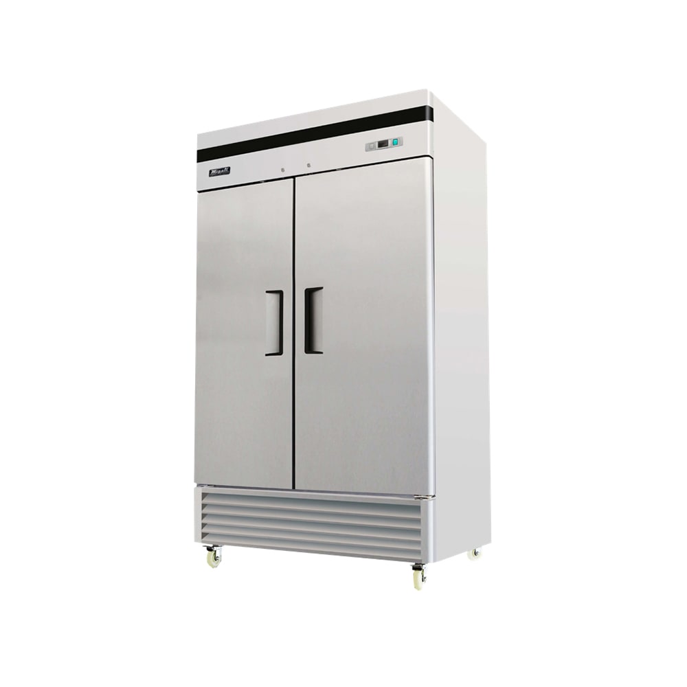 Migali 54.4" Two Section Reach In Refrigerator, (2) Left/Right Hinge Solid Doors, 115v Model: C-2RB-HC