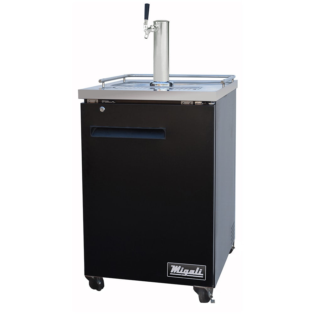 Migali Competitor Series Direct Draw Beer Cooler, 23.5" W, (1) single draft tower, (1) solid hinged door, accommodates (1) 1/2 size keg