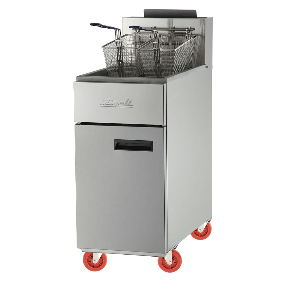 Migali Competitor Series Fryer, natural gas, floor model, 15.6" W, 40 lb oil tank