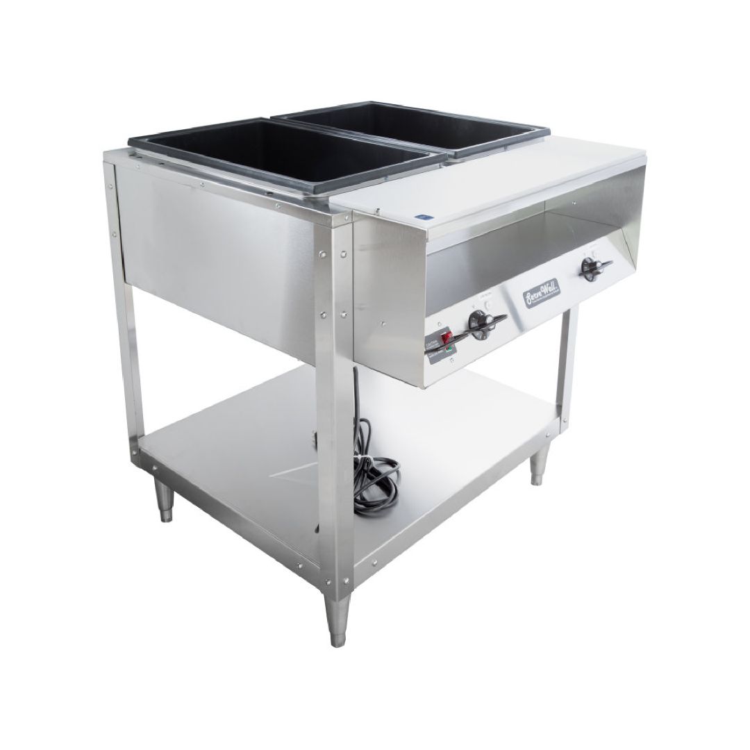 Vollrath 120-volt 1400-watt two-well Servewell® stainless steel hot-food table 38102