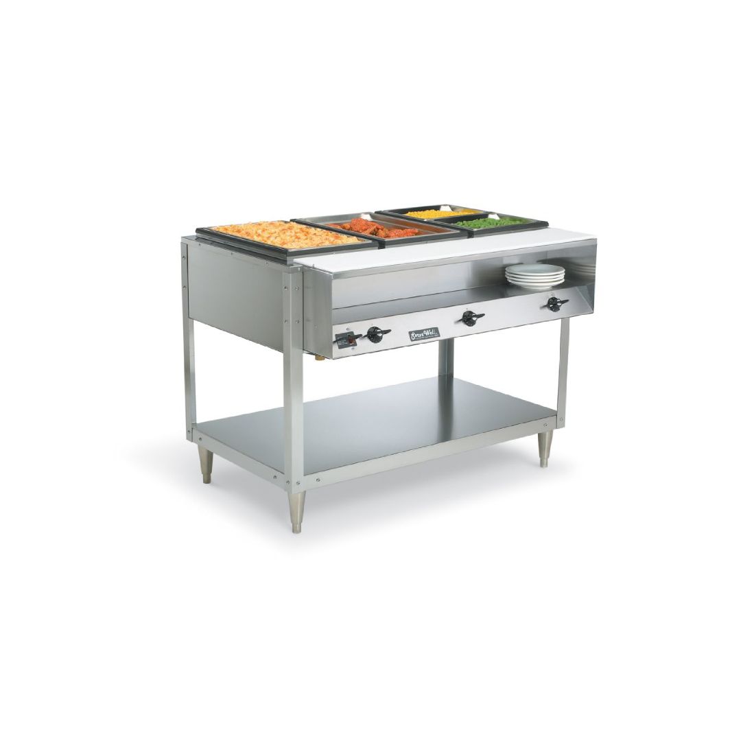 Vollrath 120-volt 2100-watt three-well Servewell® stainless steel hot-food table 38103