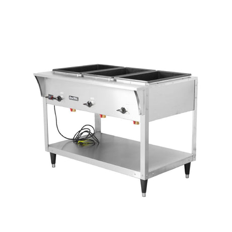 Vollrath 120-volt 1440-watt three-well Servewell® SL streamlined stainless steel hot-food table 38203