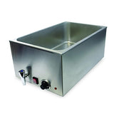 GFW-100D Electric Countertop Food Warmer with Drain, 24-Liters, Stainless Steel