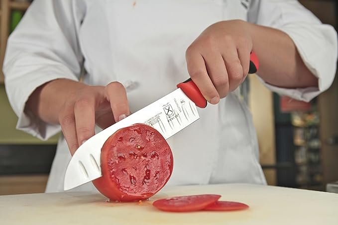 Mercer Culinary M22707RD Millennia Colors® Santoku Knife, 7" Red