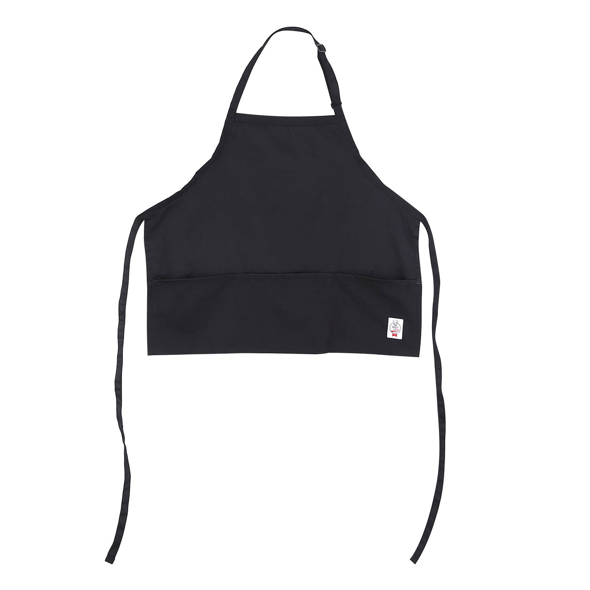 Chef's Pride Apron Bib Mid-Length Adj 3-Pkt Black