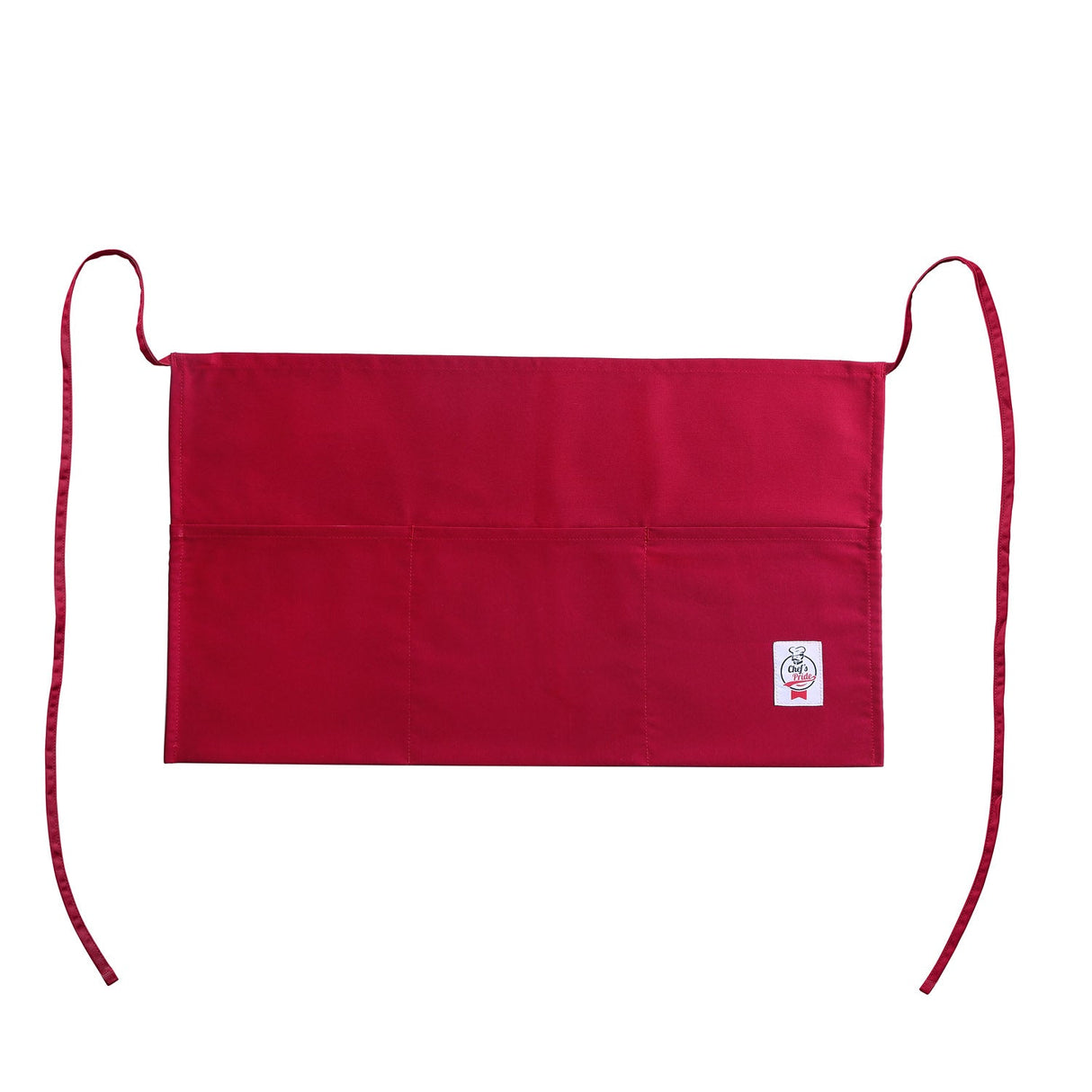 Chef's Pride Apron Waist 3-Pocket Red