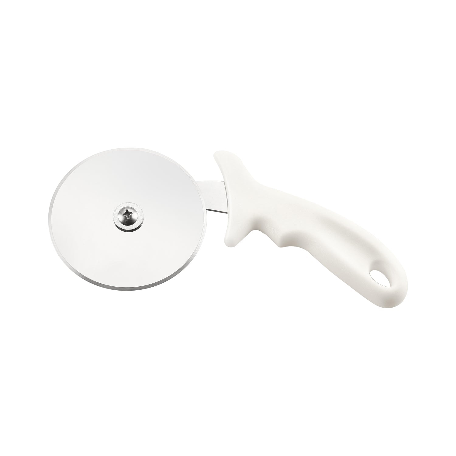 Pizza Cutter W/ White Hdl 4"Dia
