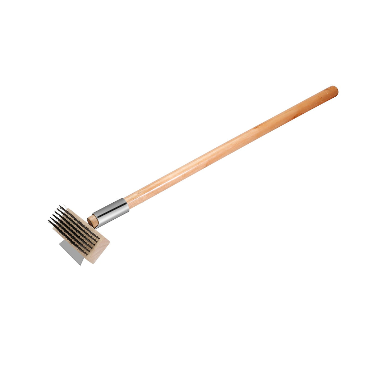 Pizza Oven Brush/Scraper W/ 27" Wood Hdl