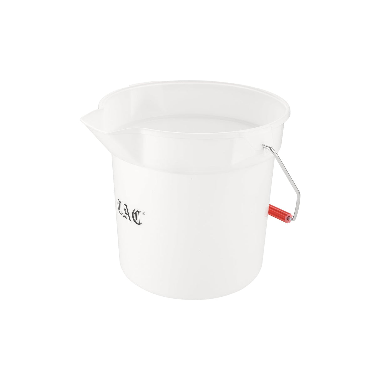 Bucket Round Poly White 10QT